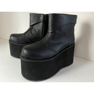 Demonia Monster 02 black platform boots. US Men's L. (12/13)